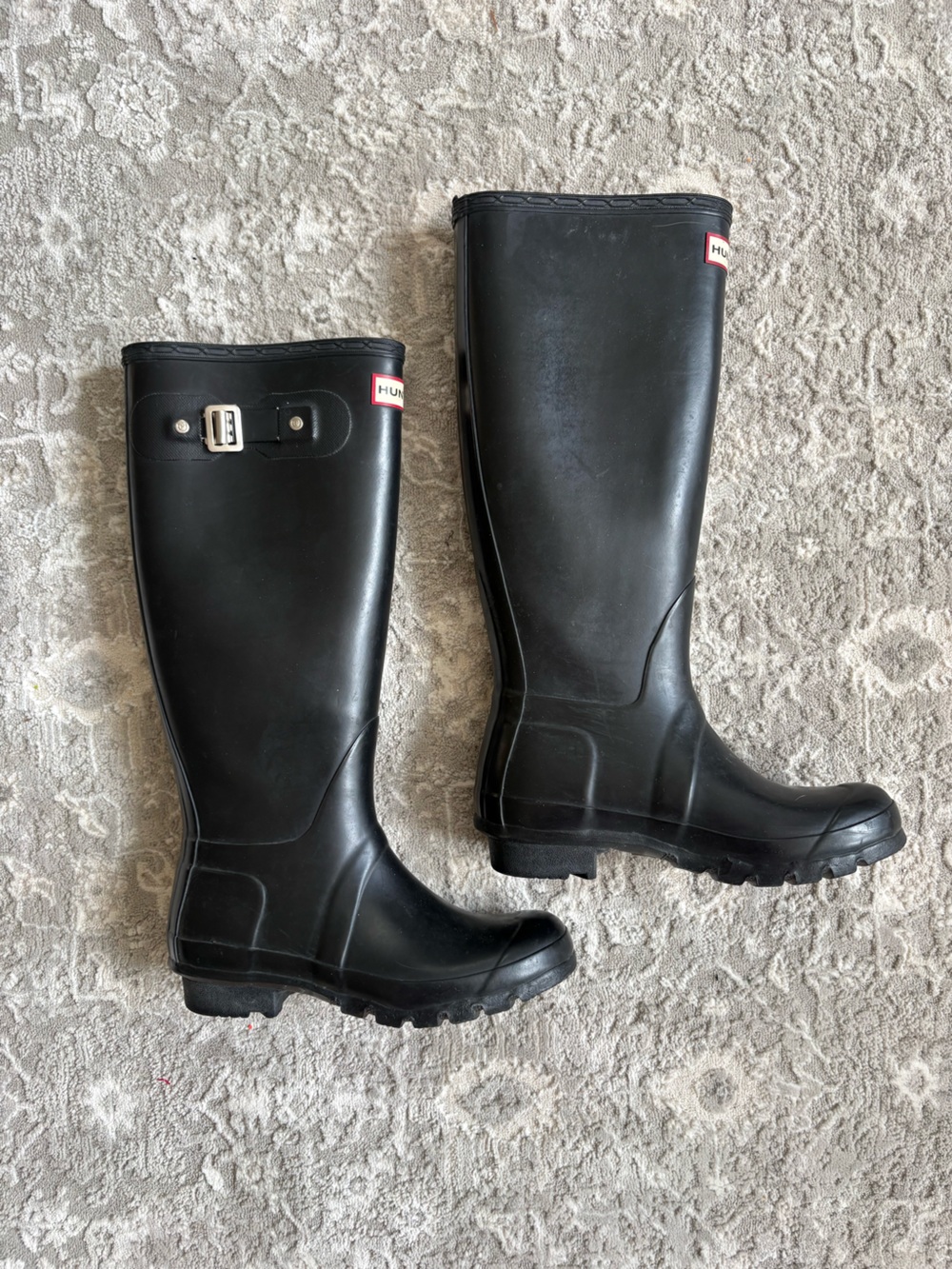 HUNTER RAIN BOOTS WOMENS KIDS BLACK